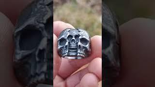 Cracked Skull Ring by ZMY Home #skulljewelry #ring #diy #skullring #yutubeshorts #skullart