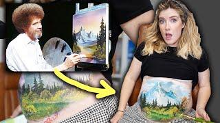 I Followed a Bob Ross Tutorial on My Pregnant Belly  
