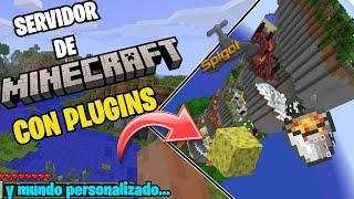 Como HACER UN SERVIDOR CON PLUGINS y MUNDO PERSONALIZADO en Minecraft Sin Aternos!!!!!!!