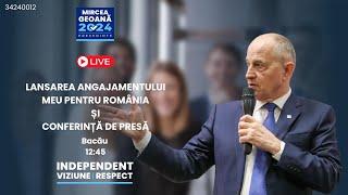 LIVE DE LA BACĂU - Lansarea Angajamentului meu pentru România și Conferință de presă.