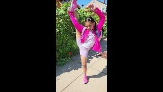 Some stretching before school #selftaught #flexible #splits #gymnastics #shorts