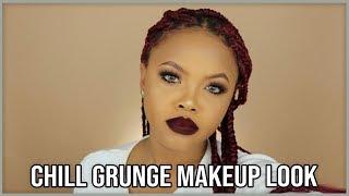 Brown Grunge Makeup Look + Flawless Foundation Routine | Naturally Sunny
