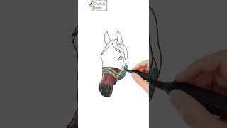 Horse Vector Illustration: A Whiteboard Animation #art #digitalarttips #digitalillustration #drawing