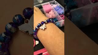 Blue & Black Butterfly Bracelet #bracelets #beads #diyjewelry