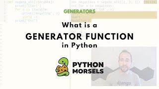 Generator functions in Python