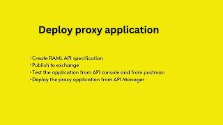 Deploy Proxy application from API Manager | Deploy application from Anypoint API Manager