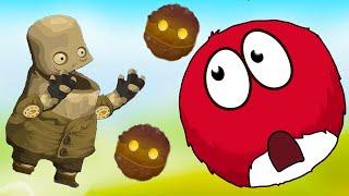 КРАСНЫЙ ШАРИК младший в прошлом #3. БОСС! 11-14 уровни. Мультик про Red Ball Evolved