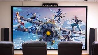 2018 iPad Pro gaming on MASSIVE 4K Projector!