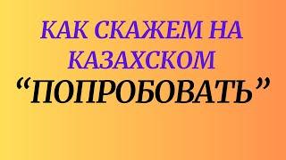 Казахский язык для всех! Как скажем на казахском "попробовать, попытаться"