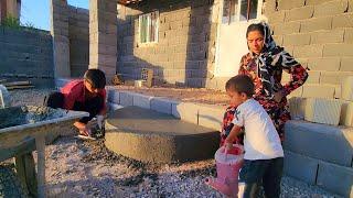 "The art of Abu's hand in making a beautiful staircase for the porch of Razia's house"