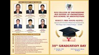 RVS COLLEGE 35th GRADUATION DAY...