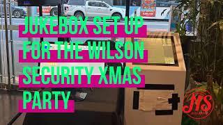 Jukebox set up for the Wilson Security Xmas Party