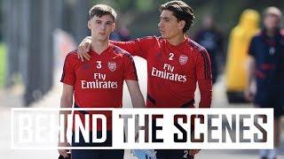 Tierney and Bellerin back out with the group  | Behind the scenes at Arsenal Training Centre