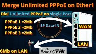 Multi PPPoE Client on Single Port | Merge Multi PPPoE Clients on Single Port in MIKROTIK || iT info