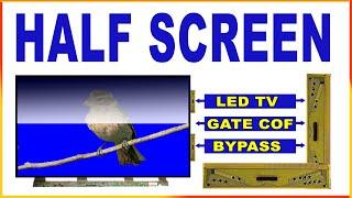 How do you fix a half screen?