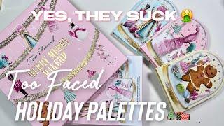 * N E W * Too Faced 2023 Holiday Palettes | Unboxing, Live Swatches, Closeups