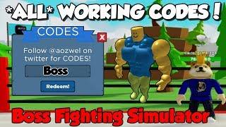 *ALL WORKING* BOSS FIGHTING SIMULATOR CODES! | Roblox Boss Fighting Simulator