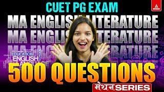 CUET PG 2025 English Literature Top 500 Questions | MA English | CUET PG PYQ's #1