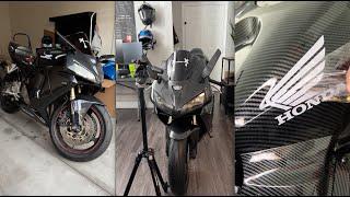 Installing custom cut vinyl graphics onto my 2006 Honda CBR 600RR