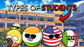 Types of Students in a nutshell! [Countryball edition in a funny way]