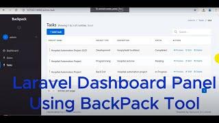 Easily Beginner-Friendly Guide: Building a Laravel Dashboard Panel with Backpack for Task Management