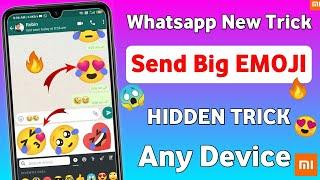 ENABLE BIG EMOJI ON WHATSAPP HIDDEN TRICK | WHATSAPP HIDDEN TRICK SEND BIG EMOJI