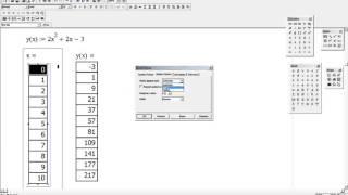 Mathcad. Вывести таблицу и график