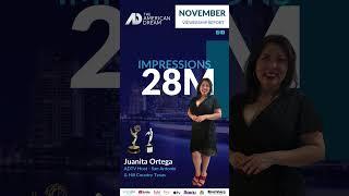 November Viewership Report Juanita Ortega San Antonio Texas #juanitarealtor
