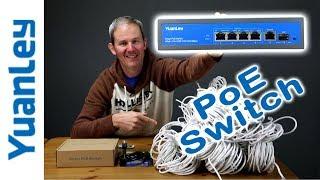 YuanLey 6 Port PoE Switch – CAT6 Cable Length Test + Security Cameras