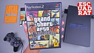 Unboxing & Gameplay GTA SA PS2 - Grand Theft Auto: San Andreas PlayStation 2