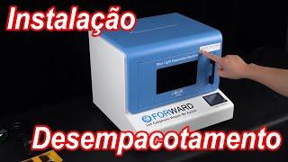 Desembalagem e Instalação da Máquina de Separação a Laser de Luz Azul   - Guia de Primeiros Passos