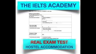 HOSTEL ACCOMMODATION - REAL EXAM LISTENING TEST