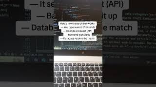 Here is how a search bar works: #coding
