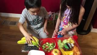 好吃健康的水果英文课yummy Fresh fruit 和佳佳边学边玩日常点滴的纯正Catherine and Justin Chinese class