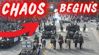 BREAKING: RIOTS! CHAOS! LAPD PUSHES BACK! Los Angeles – Protesters REFUSE to Leave