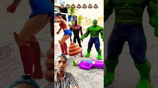  newWonder#funny  Woman vs🫢#cartoonspidermanHulk#7uアートJoker#shorts No or Yes ?#reels #video