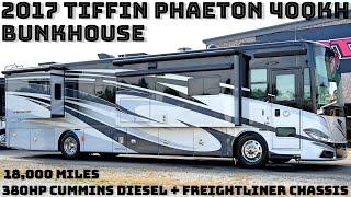 2017 Tiffin Phaeton 40QKH BUNKHOUSE A Class 380HP Cummins Diesel Pusher from Porter’s RV - $194,900