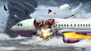 Pilot Lost Control - Got Into A TORNADO! WILL IT SURVIVE? | Airplane Crashes ! Besiege plane crash