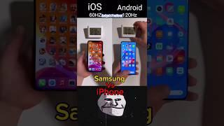 iOS 60hz Vs Android 120hz Screen Refresh Rate Test  #shorts