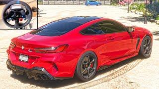 1270 HP BMW M8 COMPETITION COUPE - Forza Horizon 5 Steering Wheel Gameplay