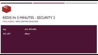 Redis in 5 minutes - Security 2