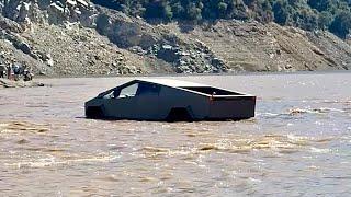 Crazy River Crossing! Cybertruck Goes For a Swim in Azusa Canyon OHV 2/23/25