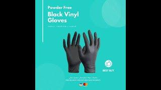 Powder Free Black Vinyl Gloves from Hotpack | Shop Online from www.hotpackwebstore.com