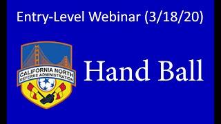 Hand Ball - CNRA Webinars