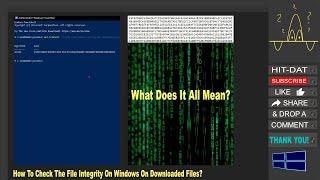 How To Check File Integrity on Windows