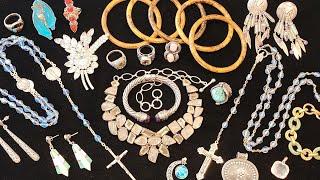 MEGA VINTAGE JEWELRY SALE PREVIEW! 14K GOLD, DIAMONDS, STERLING, COSTUME #vintage #collection #sale