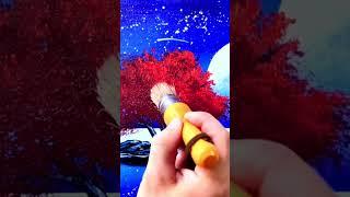 Painting red tree 