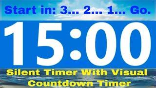 15 Minute Countdown Timer -Beep & Time Remaining at Each Minute * NO ADS DURING TIMER -No Music 2022