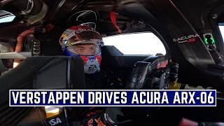 Max Verstappen Drives an Acura ARX-06 GTP For the First Time! | F1 Las Vegas GP 2024