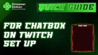 How to Add a Chatbox on Twitch:  |STEP BY STEP TUTORIAL|